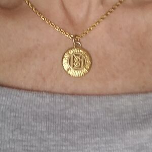 Vintage YSL Yves Saint Laurent CharmPendant Rope Chain Chocker Necklace Upcycled